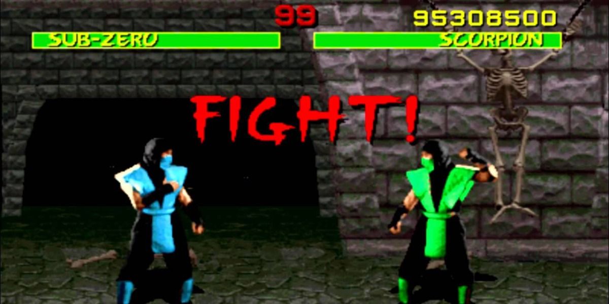 Sub-Zero and Reptile fighting in Mortal Kombat