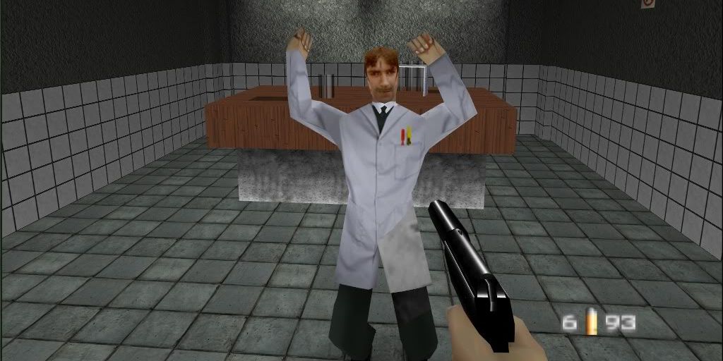 Scientist hostage in GoldenEye 007