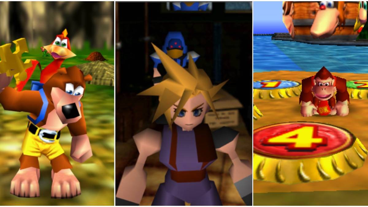 N64 PSOne Banj-Kazooie FF7 Donkey Kong 64 Trio Header