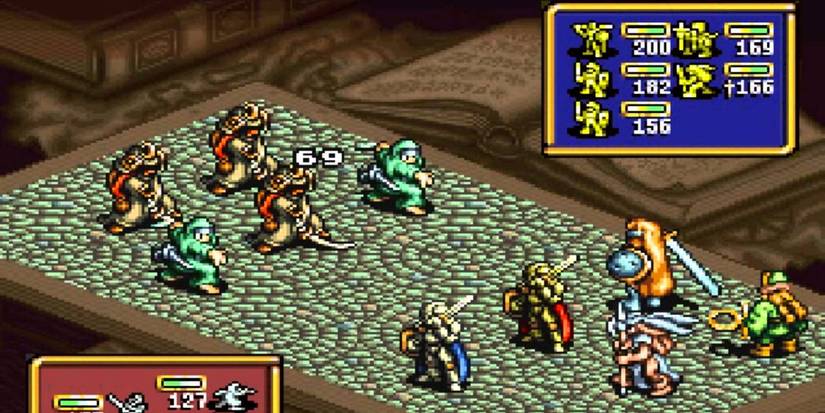 SNES Ogre Battle March Of The Black Queen Battle