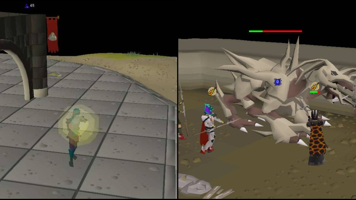 Two Screenshots Of Magic In Old School Runescape