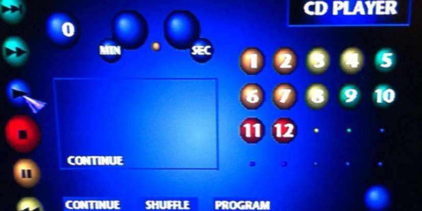 Sony PlayStation CD Player Menu Screen