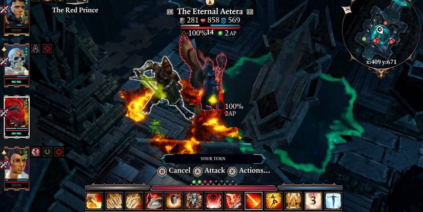 Preparing a melee attack against the Aetera - Divinity Original Sin 2 Eternal Aetera Guide