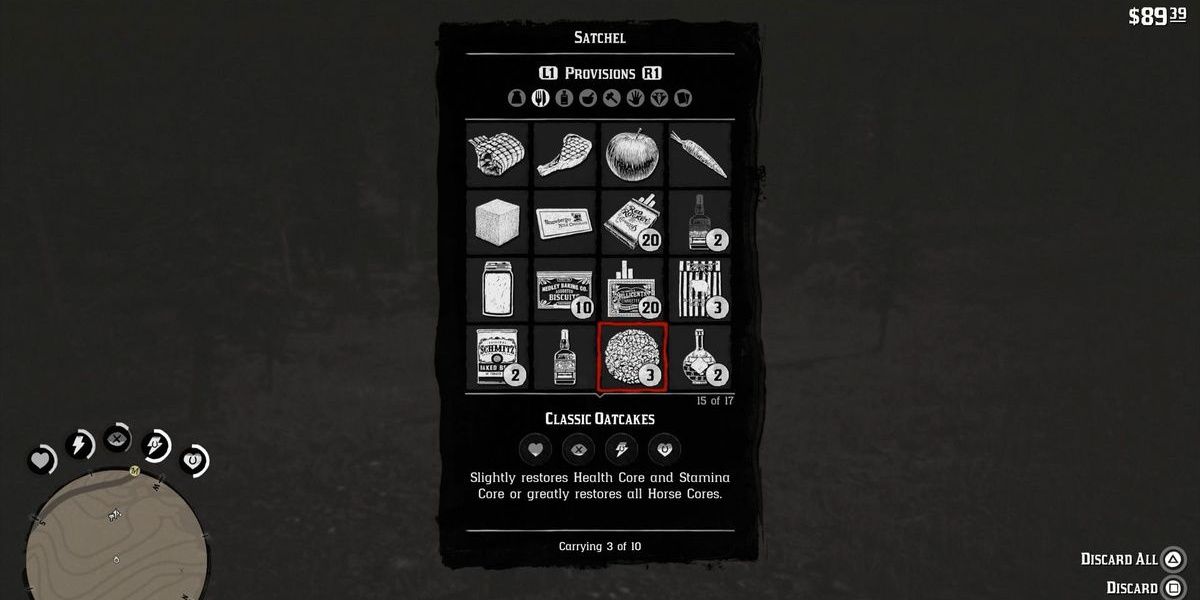 Provisions in the Satchel Red Dead Online