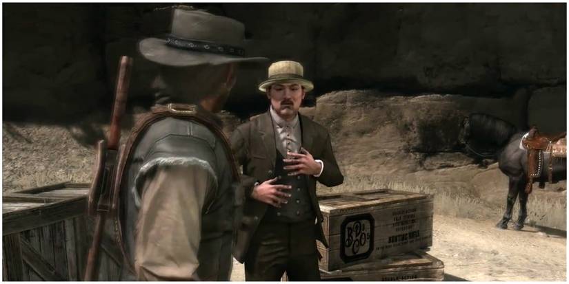 Jimmy Saint talking to John after being rescued from Gaptooth Mine