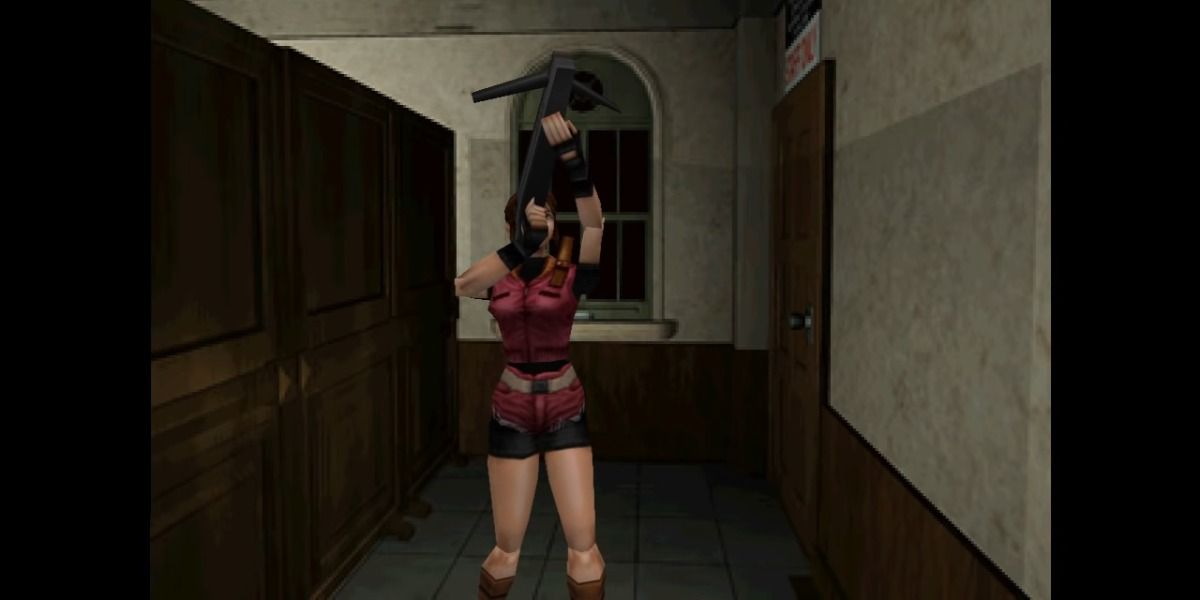 Claire e sua arma de arco de Resident Evil 2.