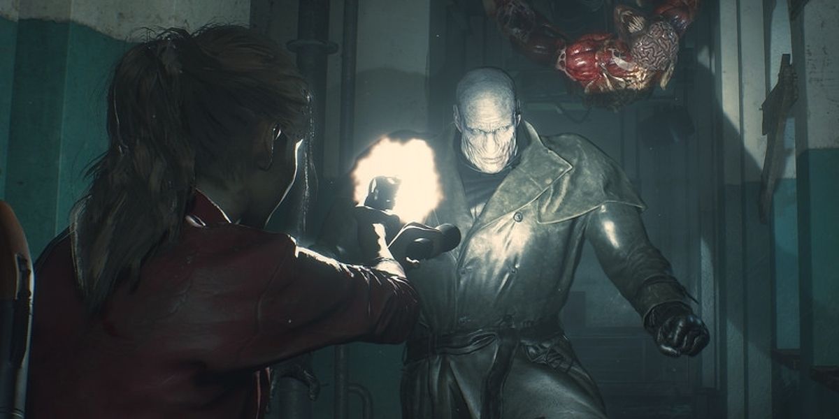 Хоррор Resident Evil 2 Remake Mr X Tyrant Attack