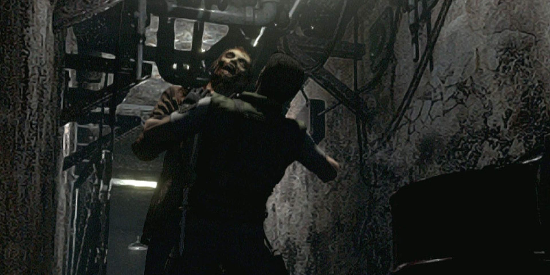 Gamecube Resident Evil Remake Chris Zombie Attack