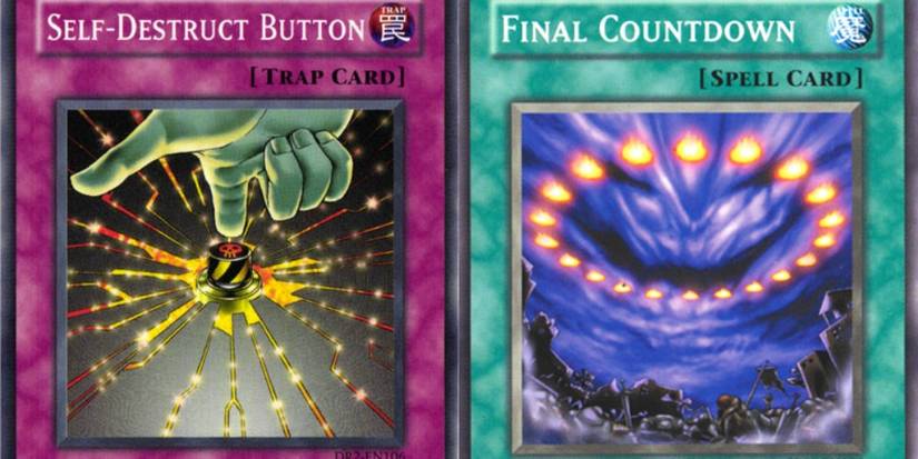 Self Destruct Button and Final Countdown TCG artwork