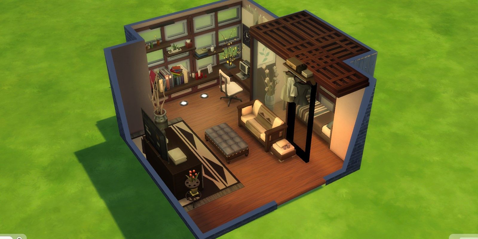 The Sims 4 Warm Wooden Bedroom