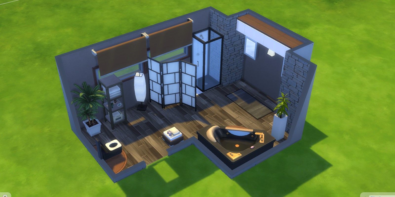 Sims 4 Wood-Stove Bathroom Room