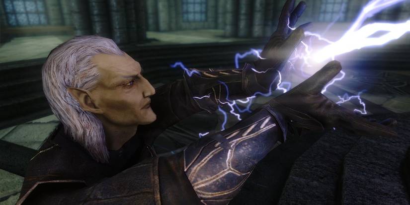 Skyrim Ancano At The College Of Winterhold Using Magic