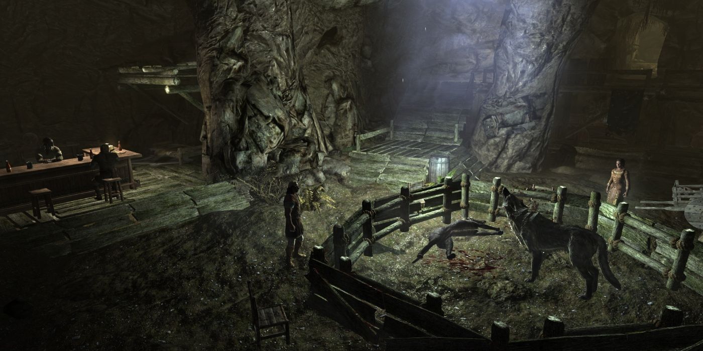Skyrim Cragslane Cavern Inside View