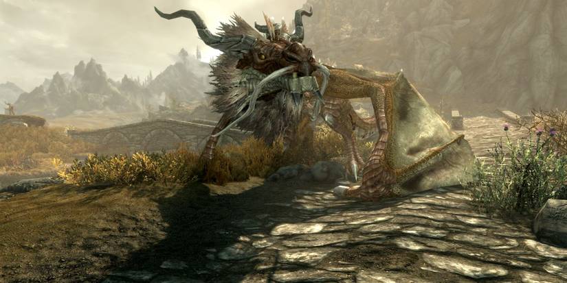 Skyrim modded dragon with a different appearance