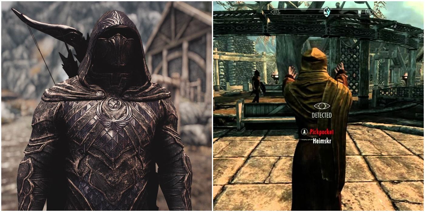 Nightingale Armor and Heimskr in Skyrim
