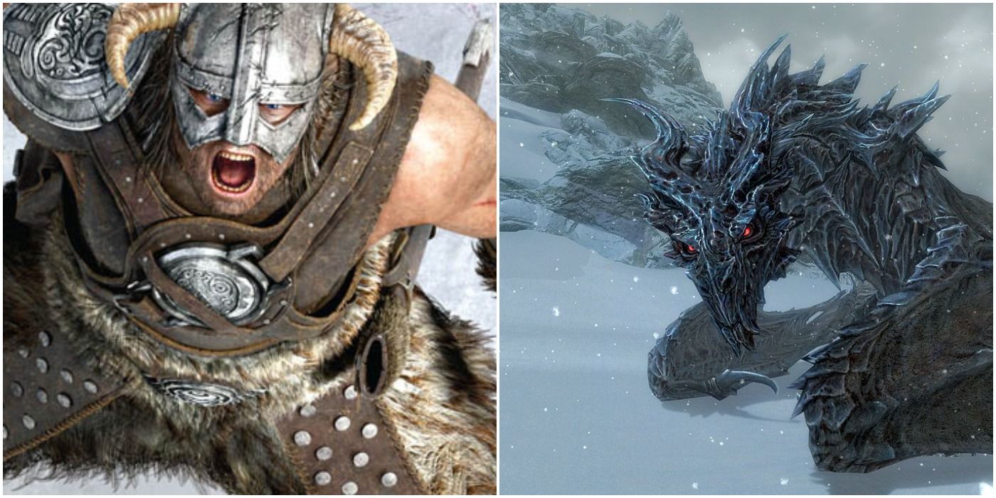 Last Dragonborn in Skyrim trailer and Alduin at the Throat of the World