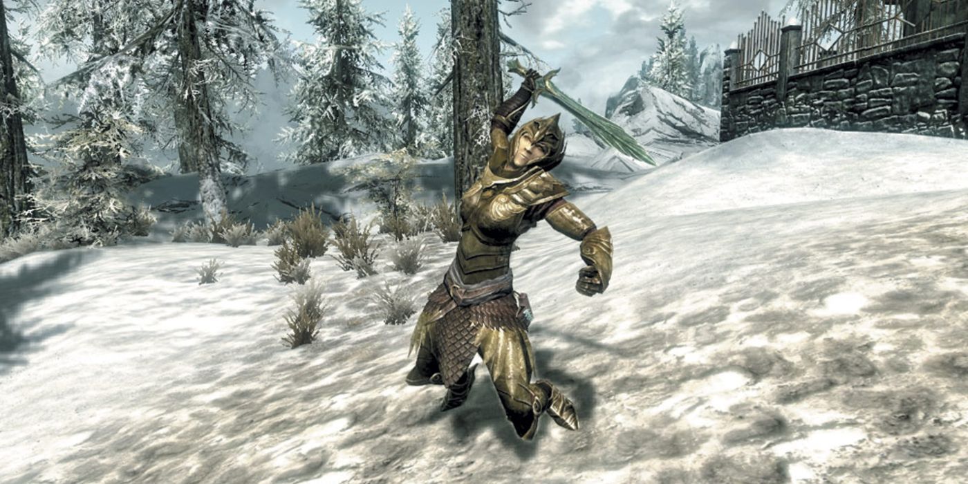 Skyrim Thalmor Soldier With Sword