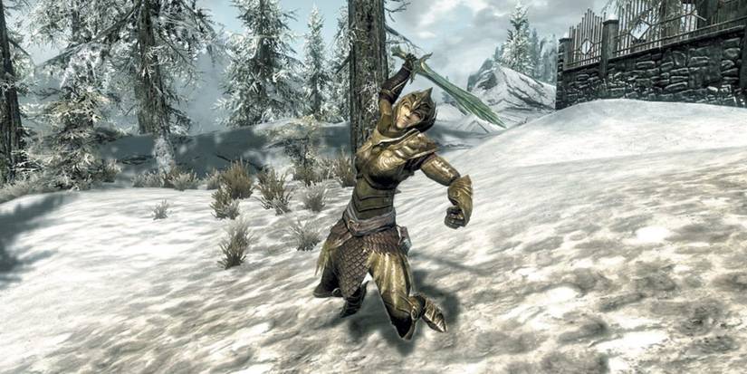 Skyrim Thalmor Soldier With Sword