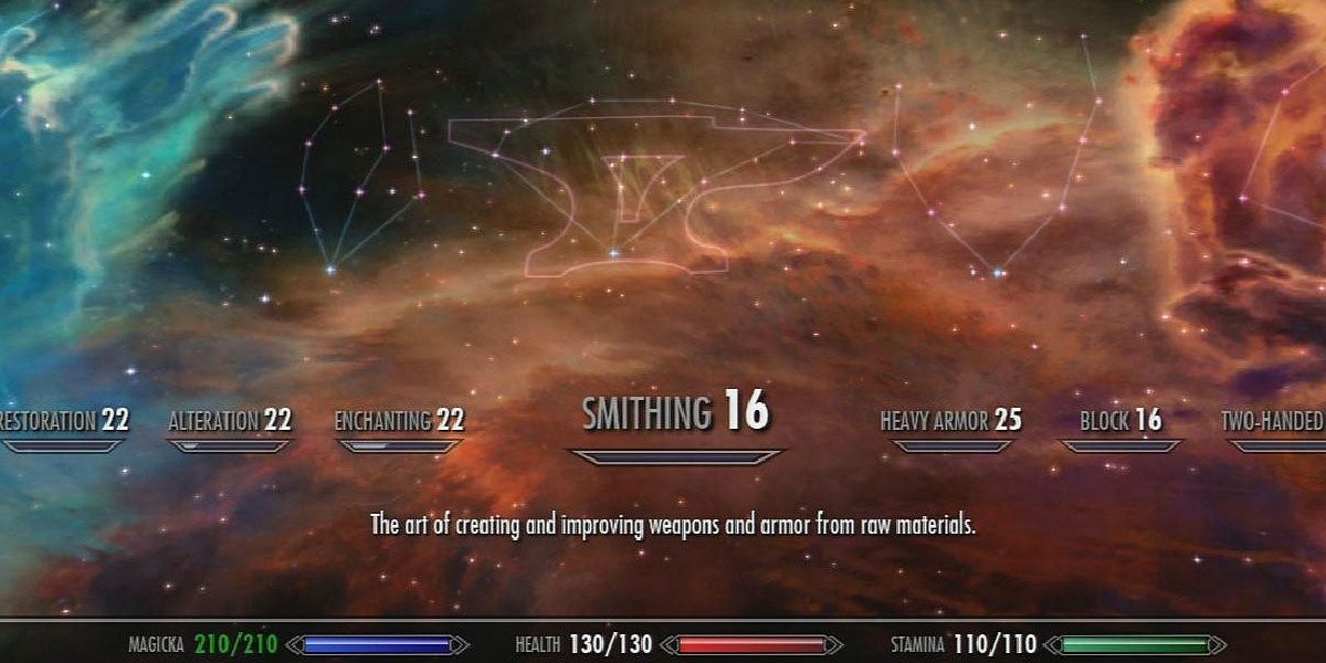 Smithing Tree Is Selected In the Level Up Menu