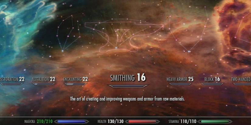 Smithing Tree Is Selected In the Level Up Menu