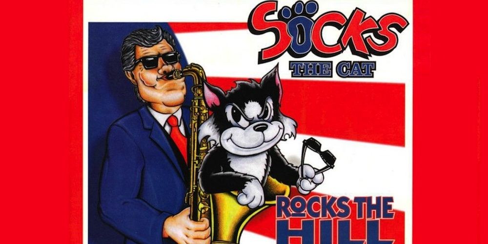 Socks The Cat Rocks The Hill Cancelled SNES Game Artwork