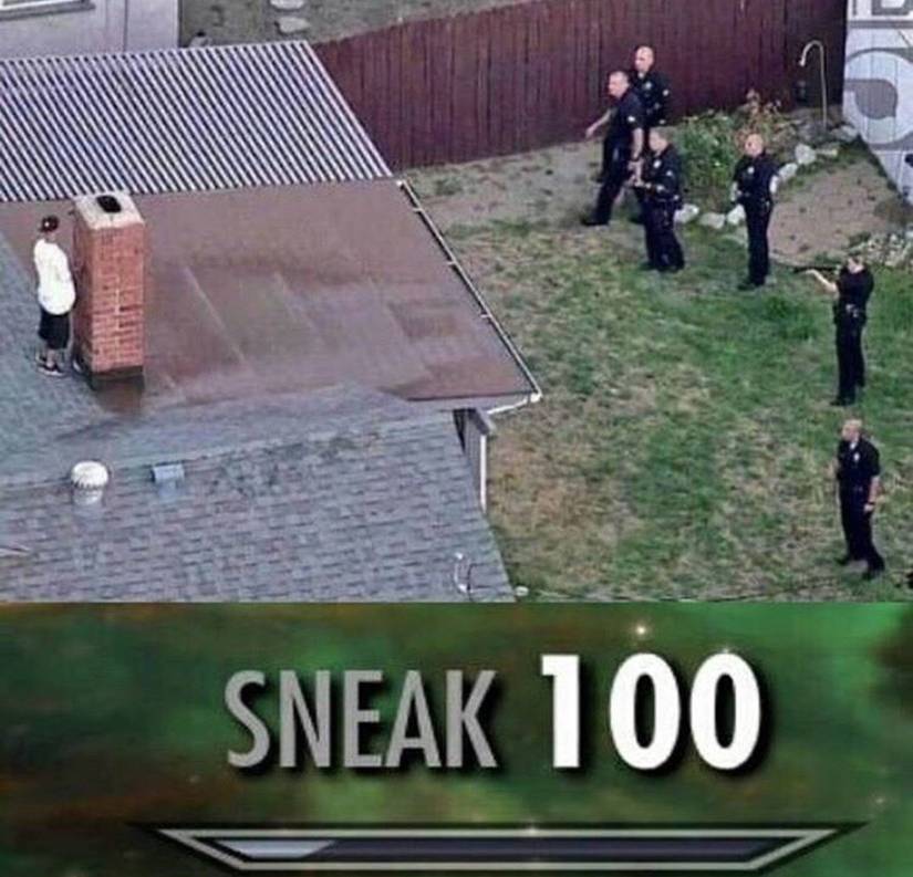 Hiding sneak meme