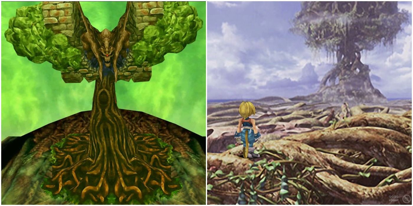 image of the boss Soulcage and the Iifa Tree in Final Fantasy IX