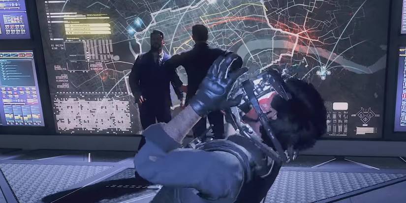 Spiderbot attacking a guard in WD Legion - Watch Dogs Legion Mistakes Players Do