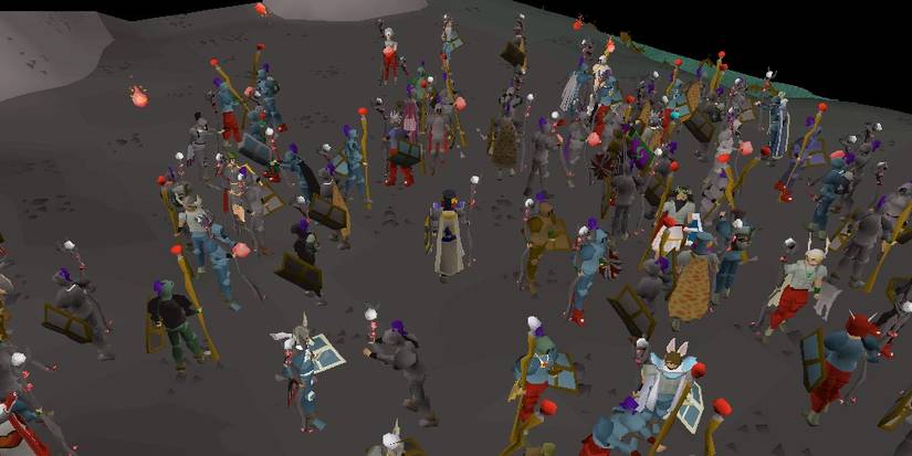 A Group Of Players Splashing