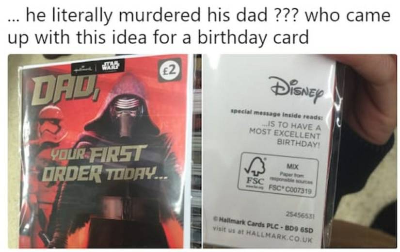 Star Wars Kylo Ren Birthday Card Funny
