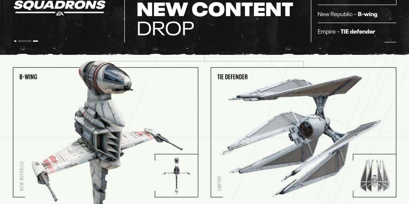 star wars squadrons B-Wing and TIE Defender