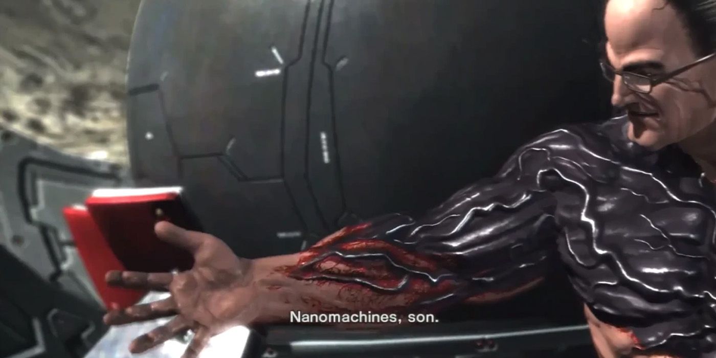 senator armstrong saying his famous quote "nanomachines, son."