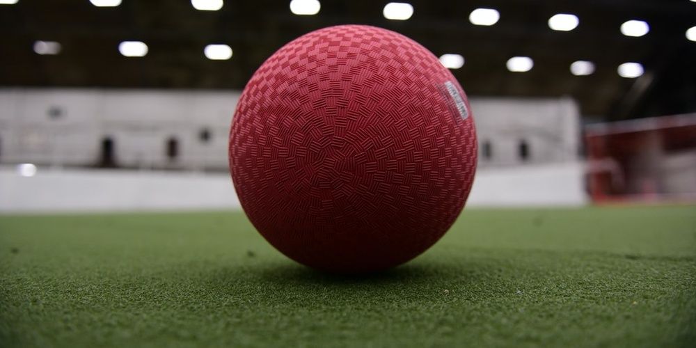 Stock Photo Of A Dodgeball On Astroturf