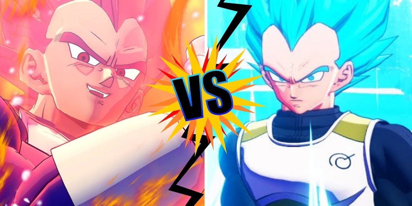 Goku e Vegeta SSJ Blue em Dragon Ball Z: Kakarot