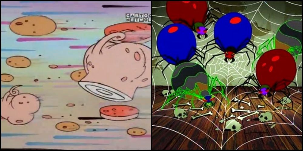 Screenshots from Cow and Chicken and Courage the Cowardly Dog