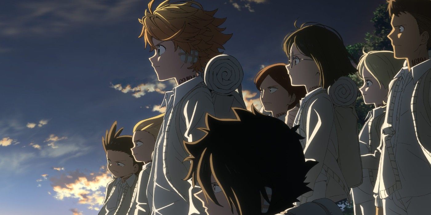 Shot from the anime adaptation of The Promised Neverland