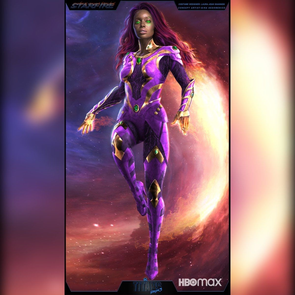 Titans Starfire Anna Diop HBO Max Suit Artwork