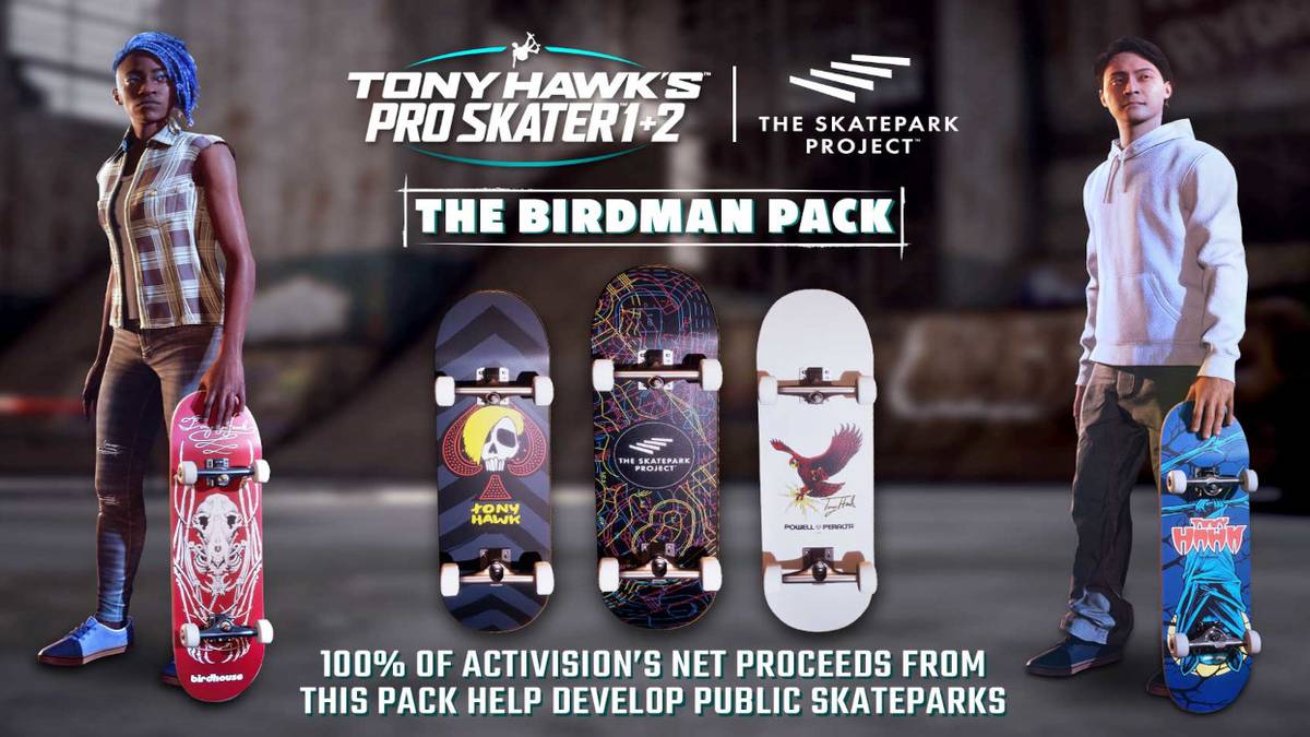 Deck pack for charity in Tony Hawk's Pro Skater 1 and 2 Remake