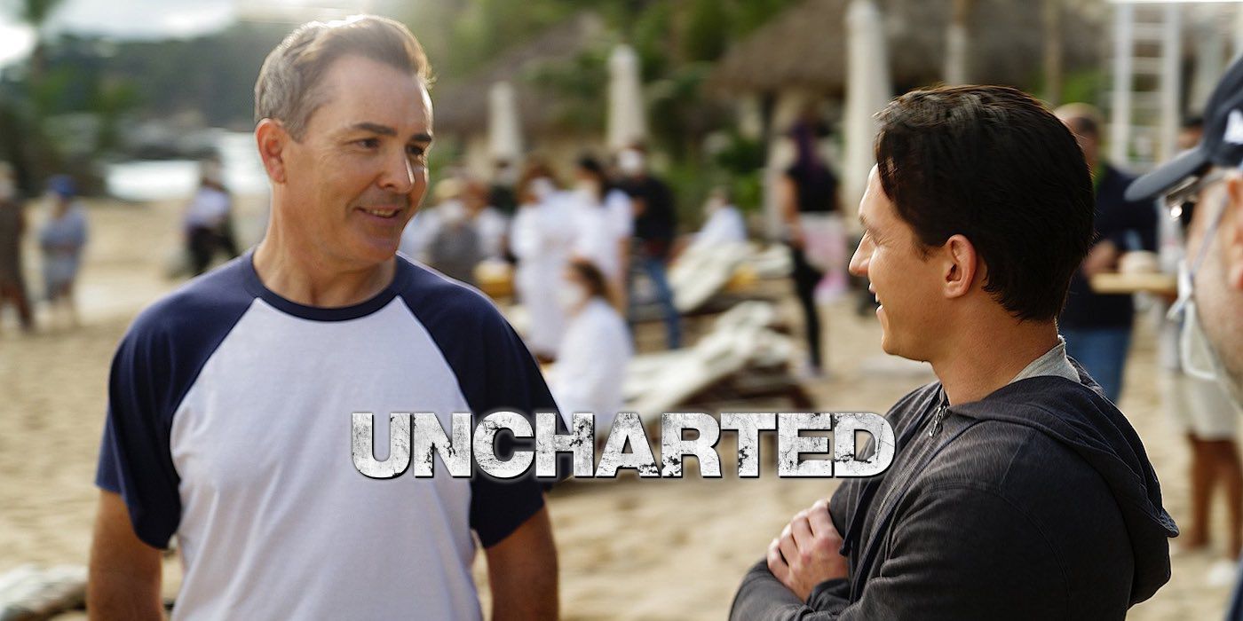 Uncharted movie Tom Holland Nolan North visits Retro Replay