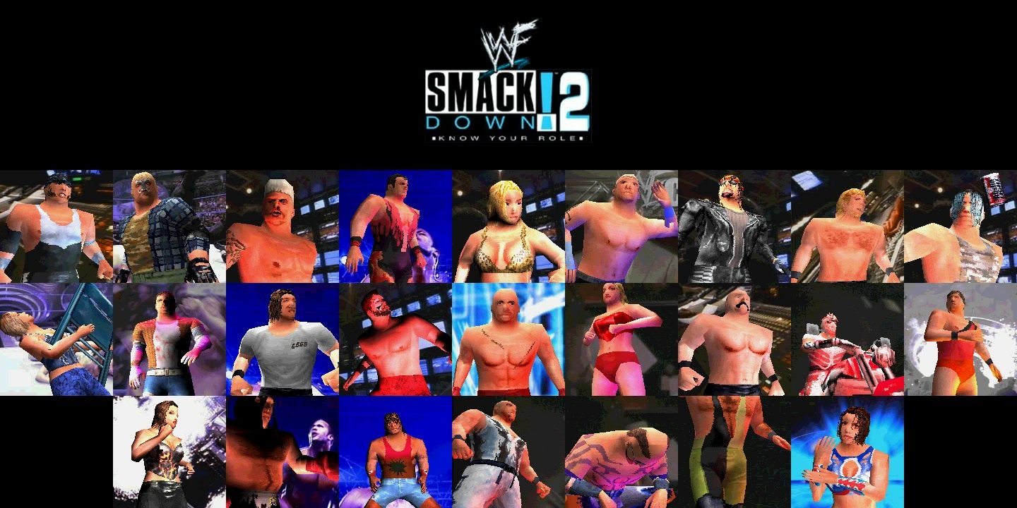 Collection Of Unknown Characters In WWF Smackdown 2