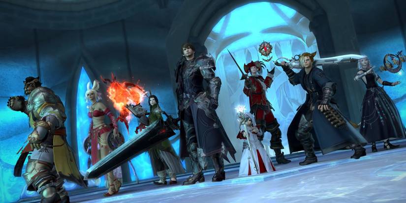 Full party in a dungeon.