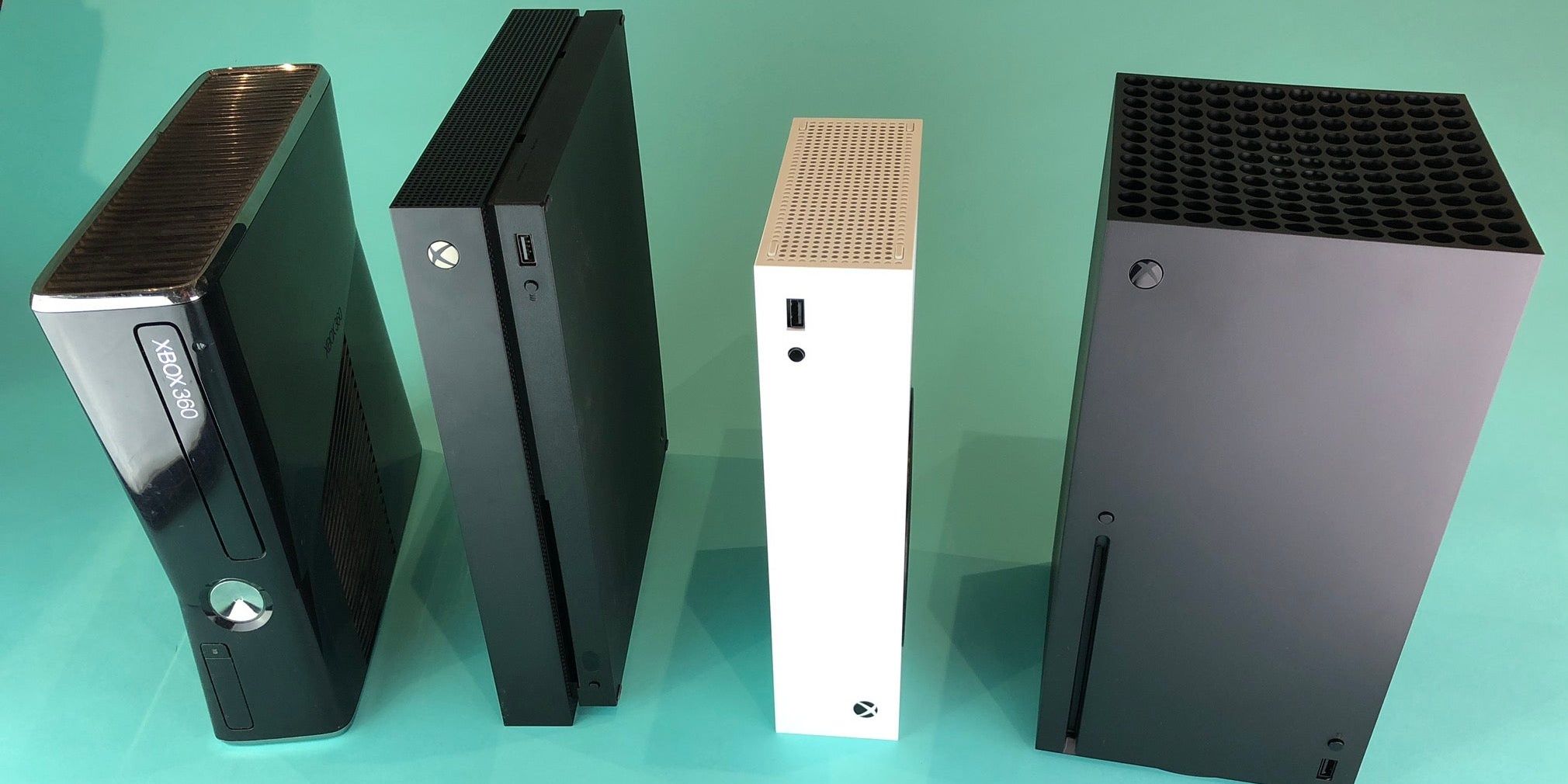 Xbox Series S, Series X, One X, and 360 Slim