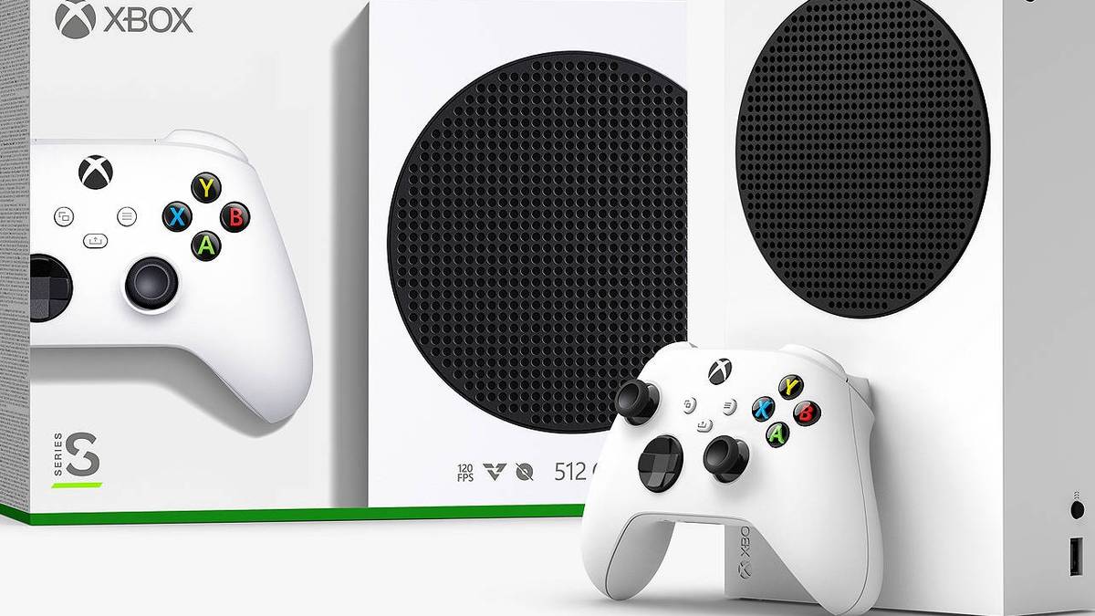 Xbox Series S Next To Packaging