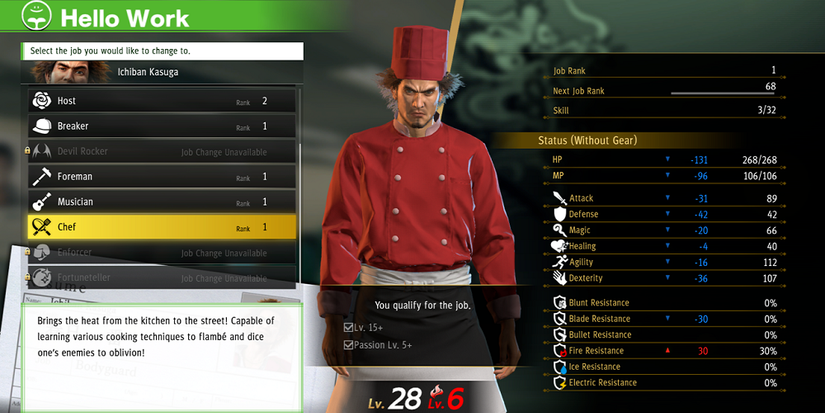 Yakuza like a dragon chef