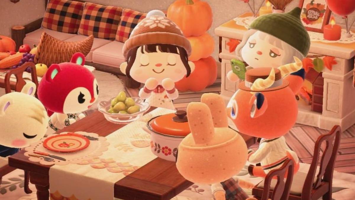 animal crossing new horizons player hosts thanksgiving dinner
