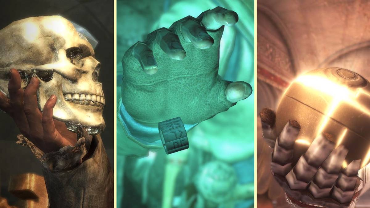 A Crystal Skull, a Ring of Eden and an Apple of Eden from the Assassin's Creed universe