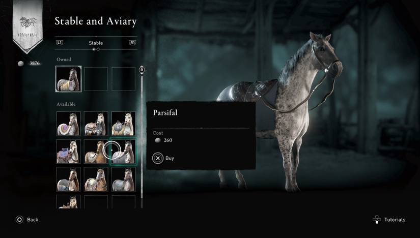 Change mounts in stables AC Valhalla