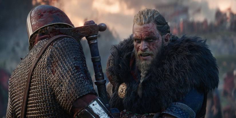 Eivor with an axe in Assassin's Creed Valhalla