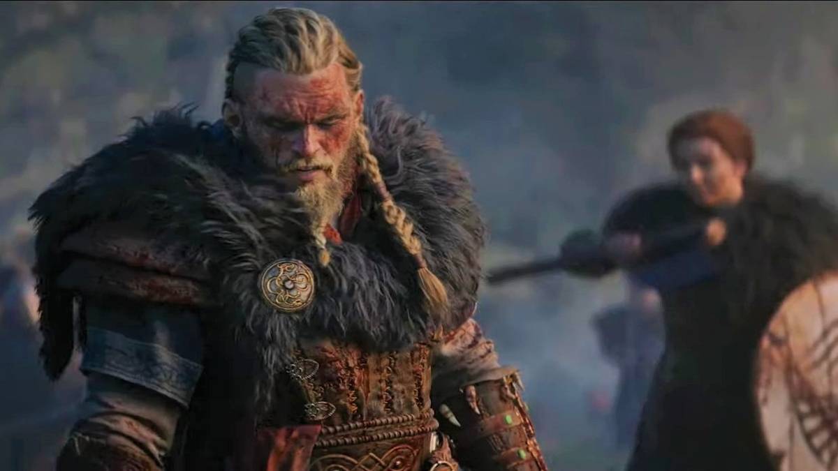 assassins creed valhalla eivor bloody face trailer