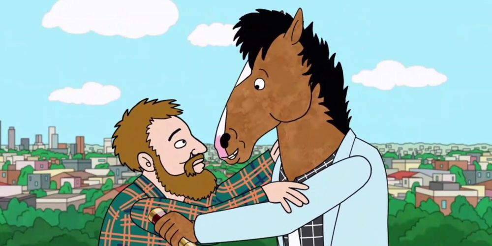 Bojack and Herb celebrate shortly after arriving in Hollywood on Bojack Horseman